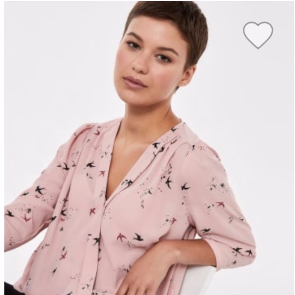 2/$15 - Printed wrap blouse
